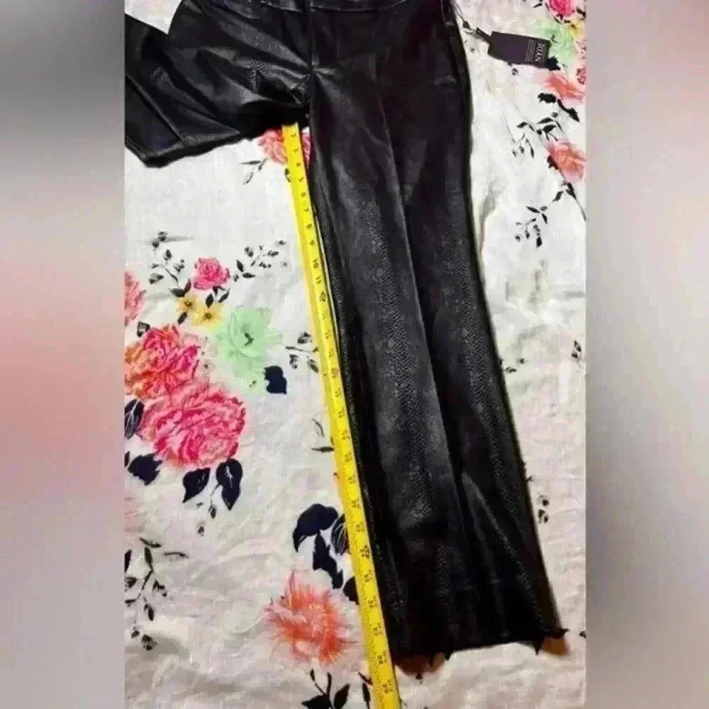NWT NYDJ Snake Print Slim Trousers in Raceway Women's Size 8P‎ - Picture 9 of 10